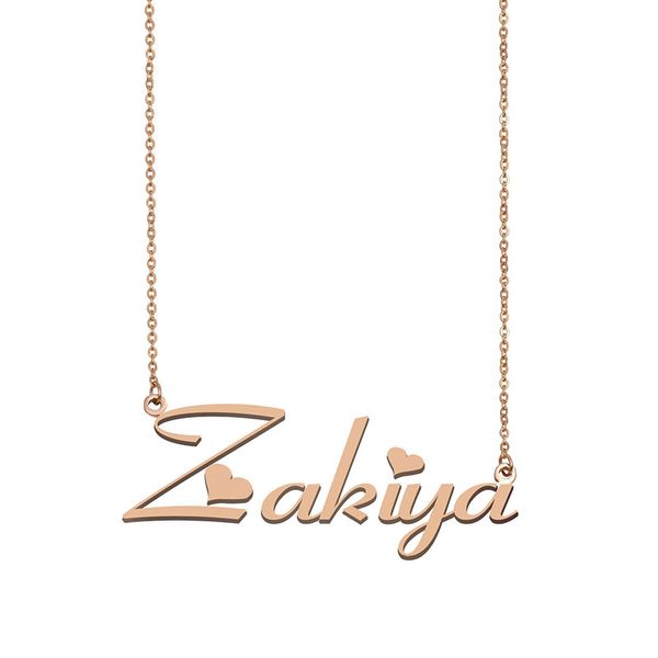 Zakiya Name Necklace Custom Nameplate Pendant for Women Girls Birthday Gift Kids Best Friends Jewelry 18k Gold Plated Stainless Steel, Silver
Zakiya Name Necklace Custom Nameplate Pendant for Women Girls Birthday Gift Kids Best Friends Jewelry 18k Gold Plated Stainless Steel, Silver