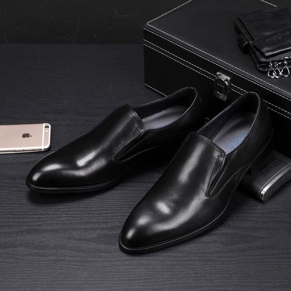 men's shoes oxfords business dress shoes leather zapatos de hombreing pointed, Black
men's shoes oxfords business dress shoes leather zapatos de hombreing pointed, Black