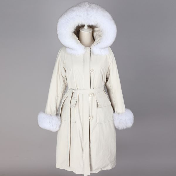 maomaokong2019 women's natural fox big fur collar white duck down jacket winter warm park coat, Black
maomaokong2019 women's natural fox big fur collar white duck down jacket winter warm park coat, Black