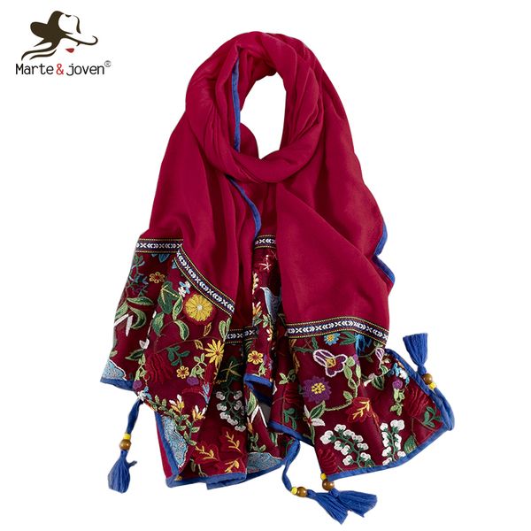 marte&joven ethnic embroidered thicken pashmina wrap women elegant winter warm scarf with wood beads soft stole shawl y201007, Blue;gray
marte&joven ethnic embroidered thicken pashmina wrap women elegant winter warm scarf with wood beads soft stole shawl y201007, Blue;gray