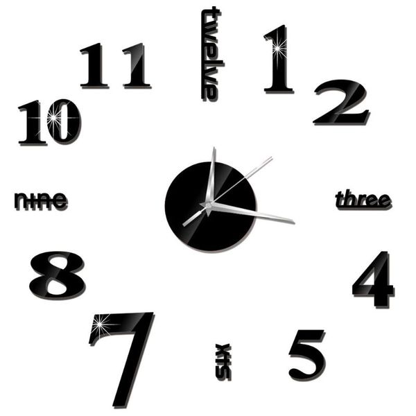 large diy wall clock modern 3d wall clock with mirror numbers stickers for home office decorations
large diy wall clock modern 3d wall clock with mirror numbers stickers for home office decorations