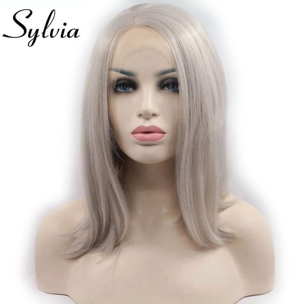 sylvia silver grey short bob wigs synthetic lace front wig heat resistant fiber short straight hair for women, Black
sylvia silver grey short bob wigs synthetic lace front wig heat resistant fiber short straight hair for women, Black