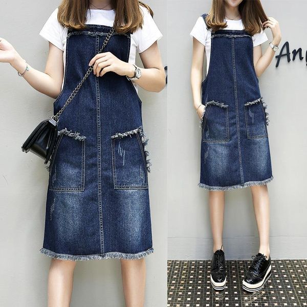casual loose overalls dresses summer women denim dress sundress female solid adjustable strap jeans dress plus size 4xl, Black;gray
casual loose overalls dresses summer women denim dress sundress female solid adjustable strap jeans dress plus size 4xl, Black;gray