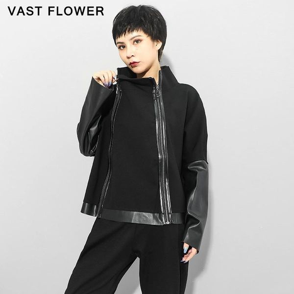 black patchwork pu leather oversized jacket women zipper loose causal coats jackets vintage clothes cardigan autumn winter 20201, Black;brown
black patchwork pu leather oversized jacket women zipper loose causal coats jackets vintage clothes cardigan autumn winter 20201, Black;brown