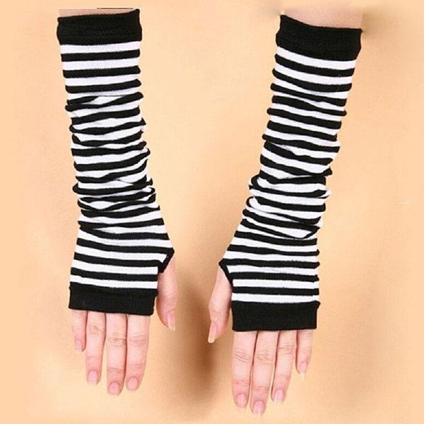 five fingers gloves fashion women lady striped elbow warmer knitted long fingerless mittens christmas accessories gift, Blue;gray
five fingers gloves fashion women lady striped elbow warmer knitted long fingerless mittens christmas accessories gift, Blue;gray