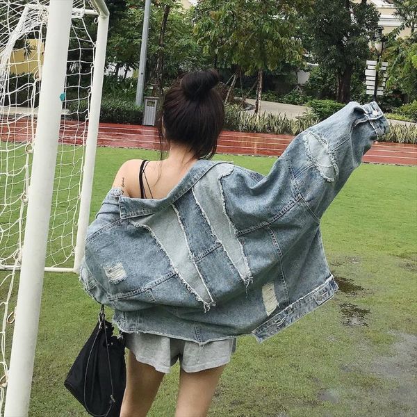 2020 spring and autumn loose hole denim jacket stitching denim jacket female women1, Black;brown
2020 spring and autumn loose hole denim jacket stitching denim jacket female women1, Black;brown