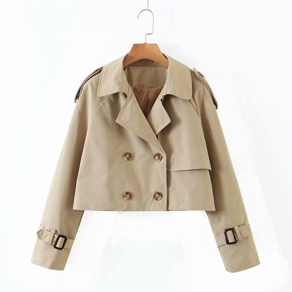 zxqj women khaki short trench coat 2021 automn fashion ladies vintage overcoats windbreaker female loose casual outwear 220217, Black;brown
zxqj women khaki short trench coat 2021 automn fashion ladies vintage overcoats windbreaker female loose casual outwear 220217, Black;brown