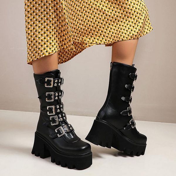 boots litthing fashion winter buckle ankle women pu leather block heel gothic black punk style platform shoes female footwear
boots litthing fashion winter buckle ankle women pu leather block heel gothic black punk style platform shoes female footwear