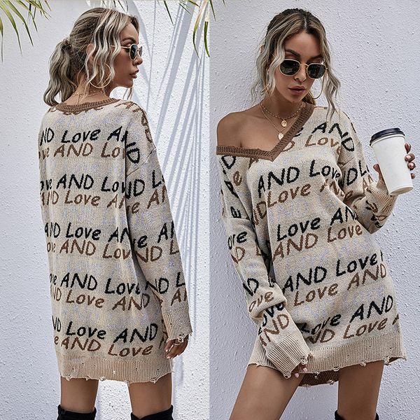 lady's long sweater v-neck 2020 fashion temperament commuter knitting set head cultivate one's morality type the letter printing h, White;black
lady's long sweater v-neck 2020 fashion temperament commuter knitting set head cultivate one's morality type the letter printing h, White;black