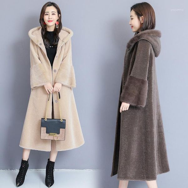 2018 winter new women's water jackets fur collar hat fur coat teddy coat artificial winter women's clothing1, Black
2018 winter new women's water jackets fur collar hat fur coat teddy coat artificial winter women's clothing1, Black