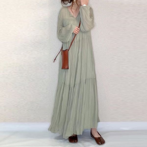 spring sweet women a line dress korean janpan 2020 plain v neck long lantern sleeve long dress robe female maxi dresses lj200824, Black;gray
spring sweet women a line dress korean janpan 2020 plain v neck long lantern sleeve long dress robe female maxi dresses lj200824, Black;gray