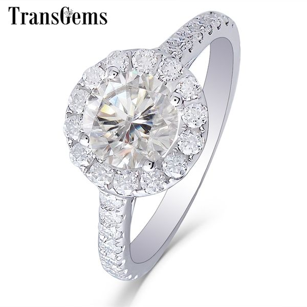 transgems center 1ct halo moissanite engagement ring 14k white gold gh color 6.5mm moissanite with accents for women jewelry y200620, Slivery;golden
transgems center 1ct halo moissanite engagement ring 14k white gold gh color 6.5mm moissanite with accents for women jewelry y200620, Slivery;golden