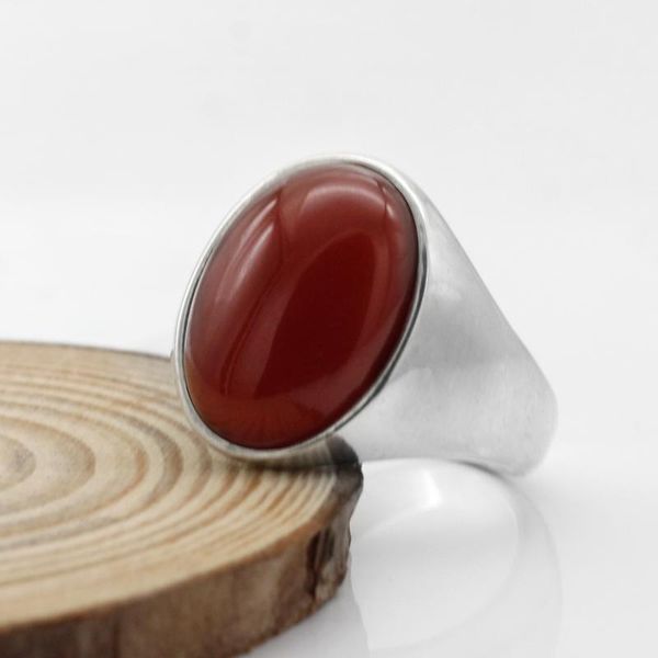 925 sterling silver men agate stone ring with natural red onyx ring simple design for men women turkish handmade silver jewelry, Golden;silver
925 sterling silver men agate stone ring with natural red onyx ring simple design for men women turkish handmade silver jewelry, Golden;silver
