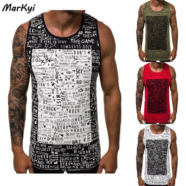 men' tank markyi fashion letter printed bodybuilding stringer 2021 summer muscle for men1, White;black
men' tank markyi fashion letter printed bodybuilding stringer 2021 summer muscle for men1, White;black