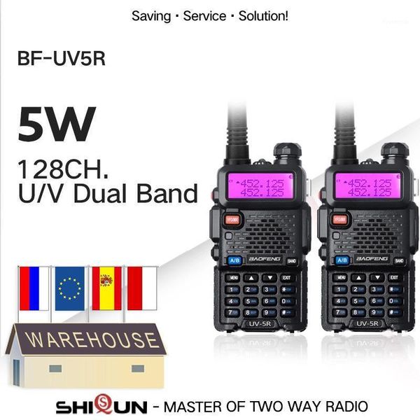 2pcs baofeng bf-uv5r amateur radio portable walkie talkie pofung uv-5r 5w vhf/uhf radio dual band two way uv 5r cb1
2pcs baofeng bf-uv5r amateur radio portable walkie talkie pofung uv-5r 5w vhf/uhf radio dual band two way uv 5r cb1