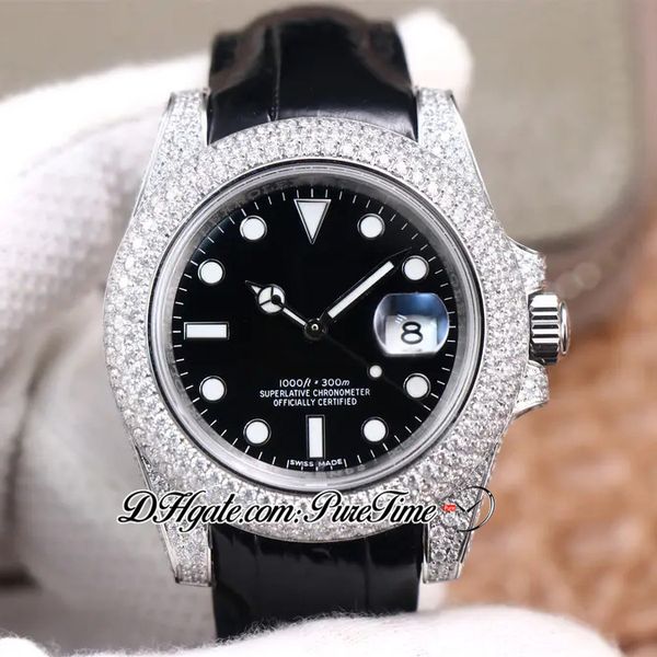 twf swiss eta2824 automatic mens watch 904l steel diamonds case black dial black leather strap edition 116610 puretime (strap) h8, Slivery;brown
twf swiss eta2824 automatic mens watch 904l steel diamonds case black dial black leather strap edition 116610 puretime (strap) h8, Slivery;brown