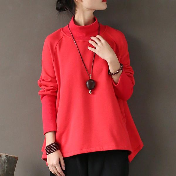 johnature women pullover fleece sweatshirt 2020 winter new thick warm loose vintage turtleneck solid color women hoodies, Black
johnature women pullover fleece sweatshirt 2020 winter new thick warm loose vintage turtleneck solid color women hoodies, Black