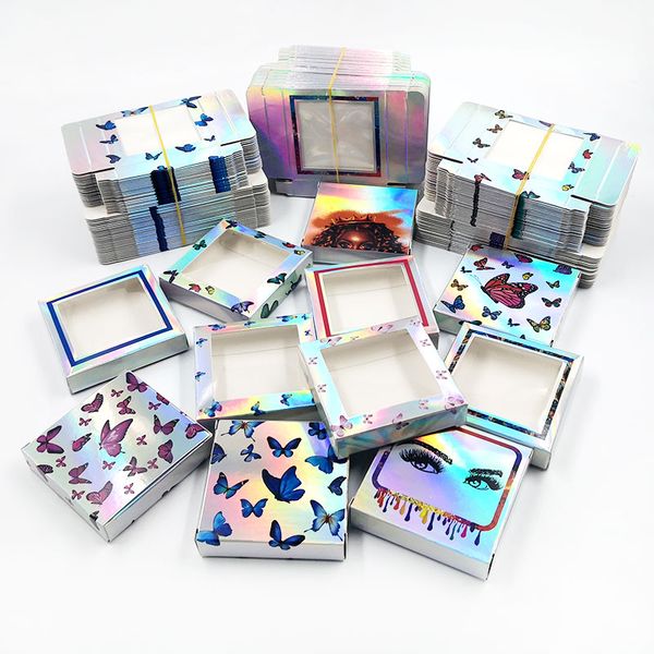 50pcs eyelash boxes carton paper packing box for 25mm long eyelash bulk pretty butterfly holographic lashes storage
50pcs eyelash boxes carton paper packing box for 25mm long eyelash bulk pretty butterfly holographic lashes storage