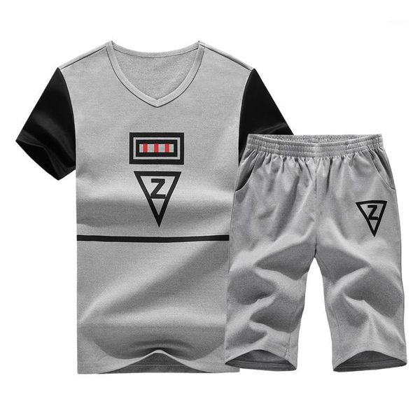 new fashion sportsuit stitching t - shirt + short pants 2 pieces set male tight letter printed loose tracksuit clothing1, Gray
new fashion sportsuit stitching t - shirt + short pants 2 pieces set male tight letter printed loose tracksuit clothing1, Gray