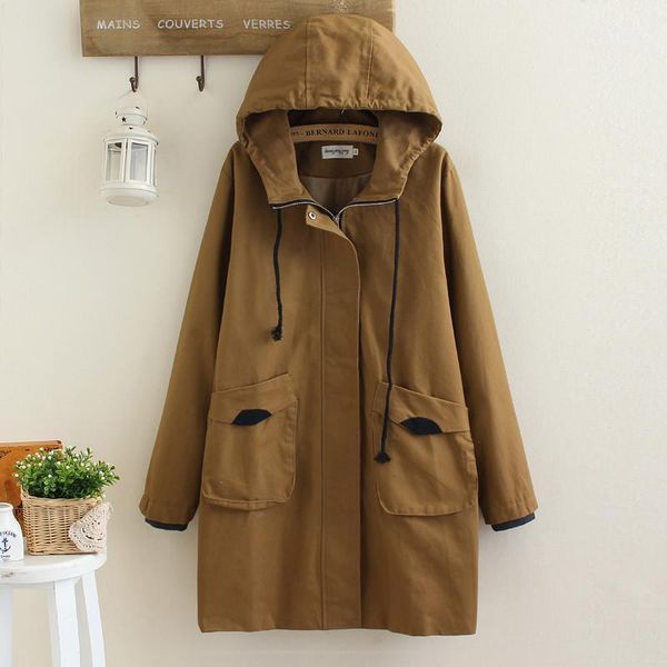 2020 spring autumn trench coat large size long sleeve causal hooded windbreaker female long khaki outerwear casaco feminino r5901, Tan;black
2020 spring autumn trench coat large size long sleeve causal hooded windbreaker female long khaki outerwear casaco feminino r5901, Tan;black