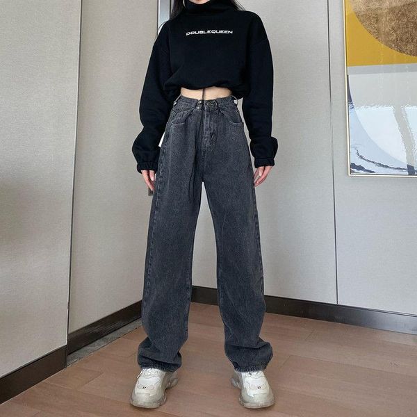 new women wide leg jeans pants autumn winter 2020 versatile straight boyfriend baggy denim pants female casual trousers loose, Blue
new women wide leg jeans pants autumn winter 2020 versatile straight boyfriend baggy denim pants female casual trousers loose, Blue