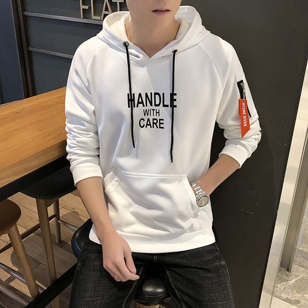 2019 spring and autumn men's hooded pullover coat sweater coatsweater youth fashion letter printing trendy sports thin coat 4o6do, Black
2019 spring and autumn men's hooded pullover coat sweater coatsweater youth fashion letter printing trendy sports thin coat 4o6do, Black