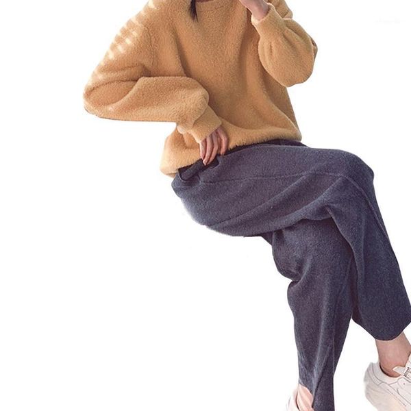 2020 women's autumn spring long knitted pants loose solid high waist wide leg pant with drawsting korean style female trousers1, Black;white
2020 women's autumn spring long knitted pants loose solid high waist wide leg pant with drawsting korean style female trousers1, Black;white