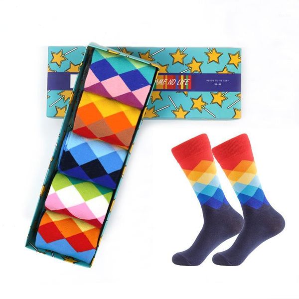 2020 casual men socks 5pairs/lot new socks fashion design plaid colorful happy business party dress cotton man1, Black
2020 casual men socks 5pairs/lot new socks fashion design plaid colorful happy business party dress cotton man1, Black