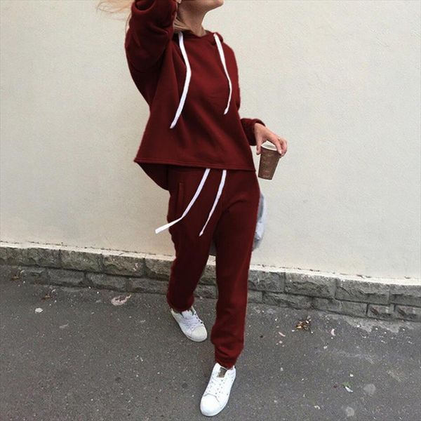 2pcs women hoodies casual tracksuit suits sweatshirt sweatpants set warm clothes sweatsuit female soild color simple style, Gray
2pcs women hoodies casual tracksuit suits sweatshirt sweatpants set warm clothes sweatsuit female soild color simple style, Gray