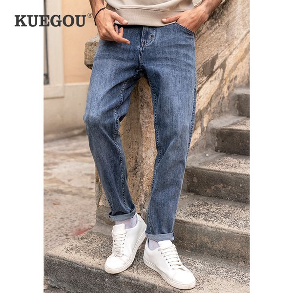 kuegou cotton autumn winter clothing classic blue man jeans washed fashion stretch denim streetwear men plus size kk-2906 q0105, Black;white
kuegou cotton autumn winter clothing classic blue man jeans washed fashion stretch denim streetwear men plus size kk-2906 q0105, Black;white