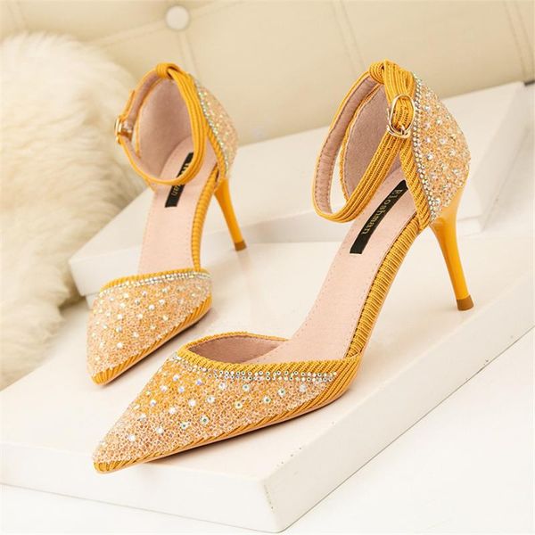 sandals 7cm high heel fashion rhinestone women 2021 pointed toe buckle heels shoes lady office crystal dress pumps, Black
sandals 7cm high heel fashion rhinestone women 2021 pointed toe buckle heels shoes lady office crystal dress pumps, Black