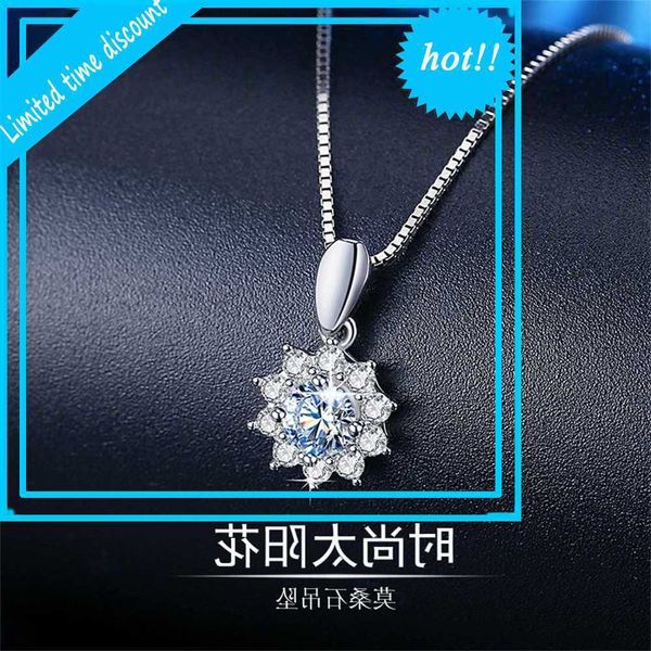 korean new sweet sunflower pendant temperament fashion popular net red mosang diamond necklace girl gift jewelry, Silver
korean new sweet sunflower pendant temperament fashion popular net red mosang diamond necklace girl gift jewelry, Silver
