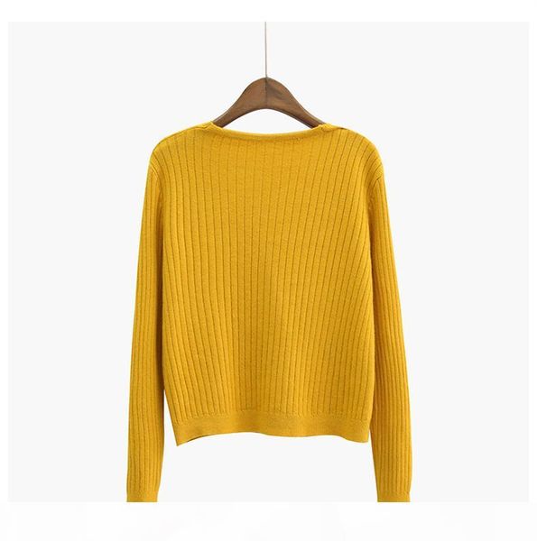 autumn v-neck knitted sweater women single breasted cardigan loose outwear long sleeve short pull femme solid color sueter, White;black
autumn v-neck knitted sweater women single breasted cardigan loose outwear long sleeve short pull femme solid color sueter, White;black