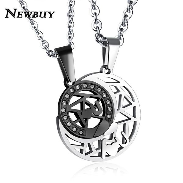 newbuy romantic lovers' jewelry 3 colors stainless steel sun&moon couple pendant necklace for women men forever love, Silver
newbuy romantic lovers' jewelry 3 colors stainless steel sun&moon couple pendant necklace for women men forever love, Silver