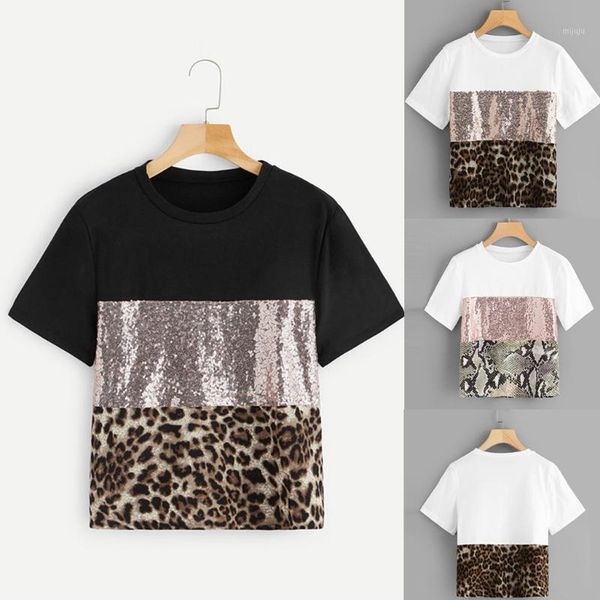 fashion women blouses patchwork leopard/snake print sequin sleeve tee casual blouse blusas mujer de moda 2020 @451, White
fashion women blouses patchwork leopard/snake print sequin sleeve tee casual blouse blusas mujer de moda 2020 @451, White