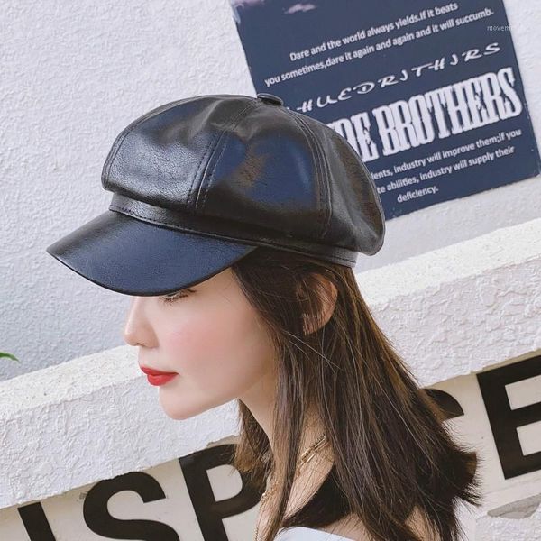 fashion korean version beret hat women autumn and winter fashion new pu beret hats outdoor trend solid color octagonal hats1, Blue;gray
fashion korean version beret hat women autumn and winter fashion new pu beret hats outdoor trend solid color octagonal hats1, Blue;gray