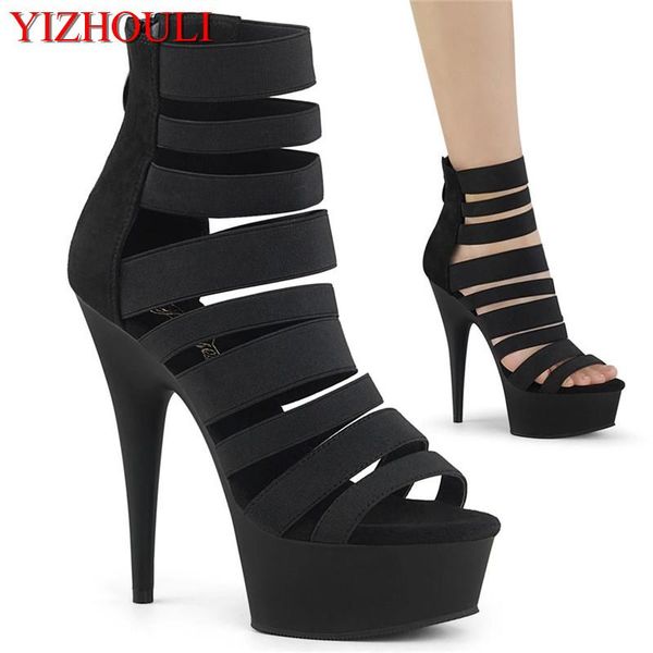 high-heeled shoes for the knight, a pair of black summer 15 cm thick boots for women's stage show ankle boots
high-heeled shoes for the knight, a pair of black summer 15 cm thick boots for women's stage show ankle boots