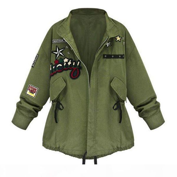 wholesale- spring autumn women bomber jacket army green long sleeve slim turn-down collar outwear women basic coat lm93, Black;brown
wholesale- spring autumn women bomber jacket army green long sleeve slim turn-down collar outwear women basic coat lm93, Black;brown