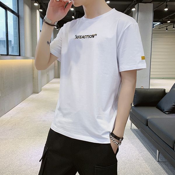 short 2020 summer new trend thin loose fashion brand ins half sleeve t-shirt men's clothes, White;black
short 2020 summer new trend thin loose fashion brand ins half sleeve t-shirt men's clothes, White;black