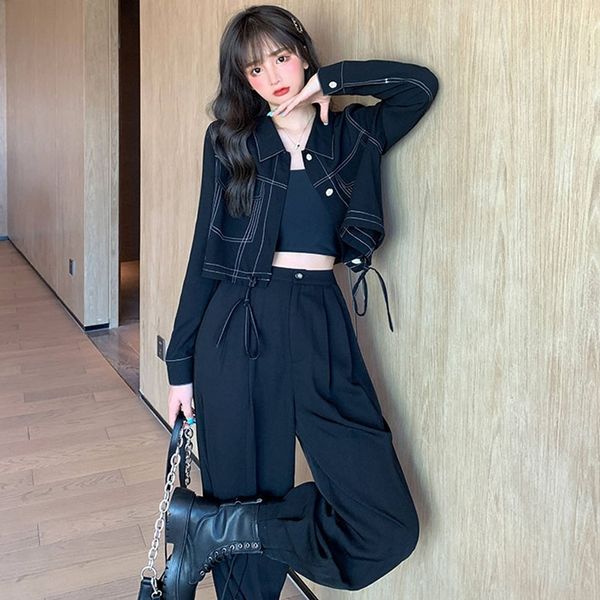 cdp1o fried short fashion suit pantspants autumn new high waist street long sleeve shirt uhw two-piece pants casual women's casual pant, Gray
cdp1o fried short fashion suit pantspants autumn new high waist street long sleeve shirt uhw two-piece pants casual women's casual pant, Gray