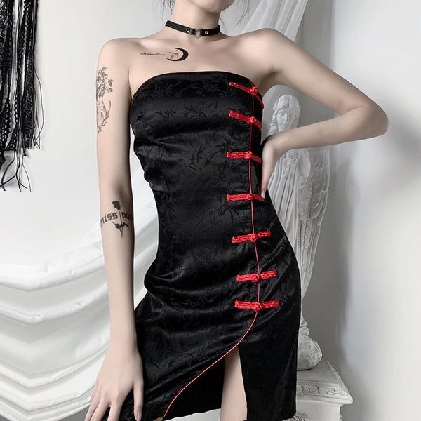 nclagen 2020 elegant satin jacquard embroidery side split strapless dress women's bodycon dresses patchwork high waist clothing1, Black;gray
nclagen 2020 elegant satin jacquard embroidery side split strapless dress women's bodycon dresses patchwork high waist clothing1, Black;gray