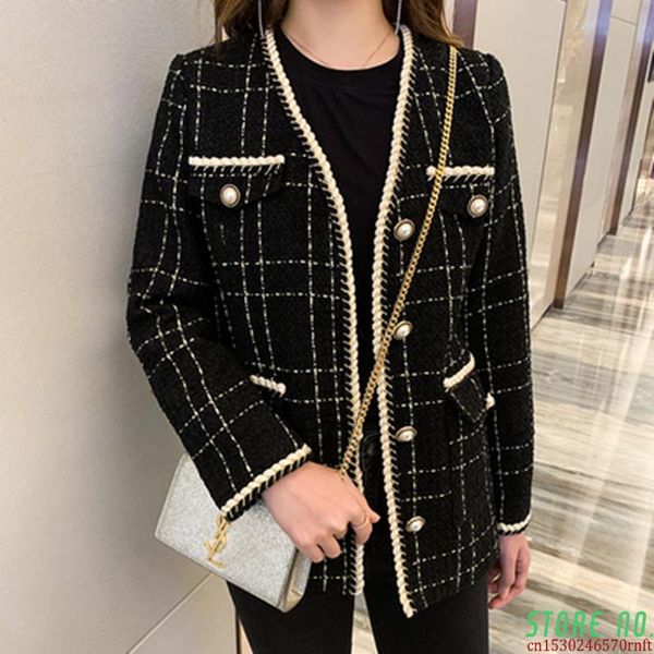 autumn winter tweed coat 2021 fashion women's small fragrance long sleeve wool coat vintage cardigan short black woolen jacket, Black;brown
autumn winter tweed coat 2021 fashion women's small fragrance long sleeve wool coat vintage cardigan short black woolen jacket, Black;brown