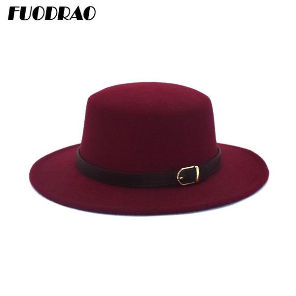 fuodrao new fedora hat women winter autumn vintage wide brim felt wool bowler hats man jazz hat black red p25, Blue;gray
fuodrao new fedora hat women winter autumn vintage wide brim felt wool bowler hats man jazz hat black red p25, Blue;gray