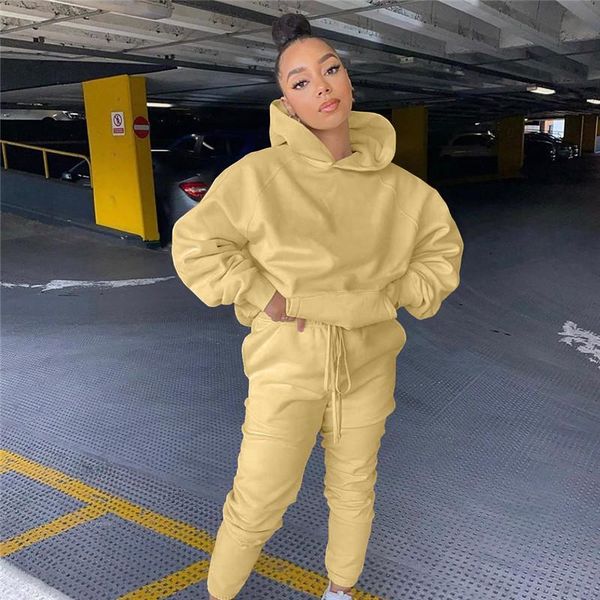 yiciya 2021 solid women's set hooded sweatshirt jogger pants suit tracksuit matching two piece set autumn winter casual outfits, Gray
yiciya 2021 solid women's set hooded sweatshirt jogger pants suit tracksuit matching two piece set autumn winter casual outfits, Gray
