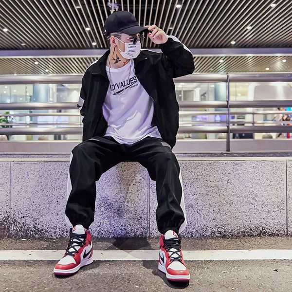 2021 new two men's jogging pieces fashion reflective sets spring and autumn jacket long casual sleeve training tyjtjy yxfo, White
2021 new two men's jogging pieces fashion reflective sets spring and autumn jacket long casual sleeve training tyjtjy yxfo, White
