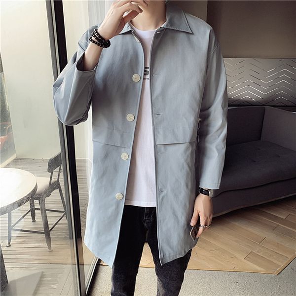 men's mid long windbreaker korean fashion cool khaki jaet youth 2020 autumn new coat, Tan;black
men's mid long windbreaker korean fashion cool khaki jaet youth 2020 autumn new coat, Tan;black
