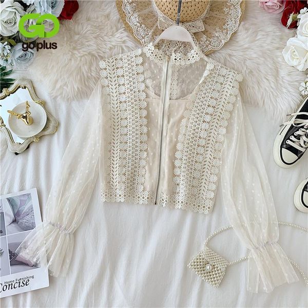 women's blouse shirt womens and blouses lace flare sleeve round neck patchwork polka dot blusas mujer de moda 2020 c84411, White
women's blouse shirt womens and blouses lace flare sleeve round neck patchwork polka dot blusas mujer de moda 2020 c84411, White