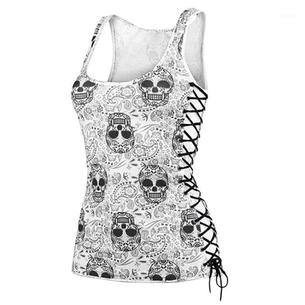 fashion summer ladies strap t-shirt new skull print strap vest street style casual loose women's clothing 2020 #lr11, White
fashion summer ladies strap t-shirt new skull print strap vest street style casual loose women's clothing 2020 #lr11, White