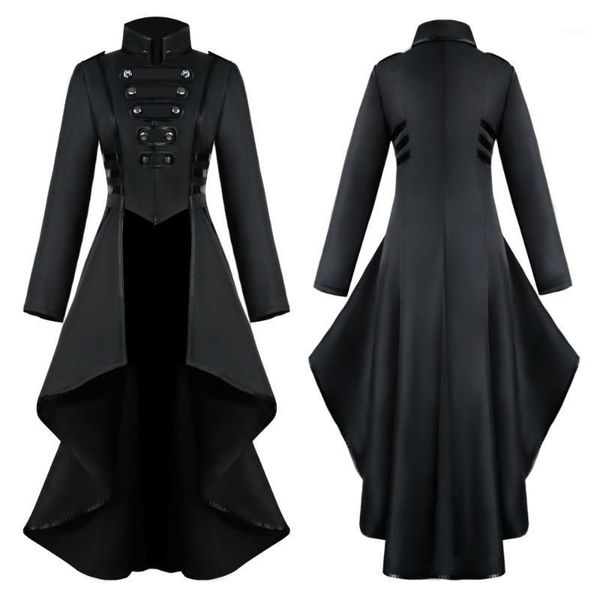 women's jackets plus size women gothic steampunk button jacket female lace corset fashion halloween costume long coat ladies solid tail, Black;brown
women's jackets plus size women gothic steampunk button jacket female lace corset fashion halloween costume long coat ladies solid tail, Black;brown