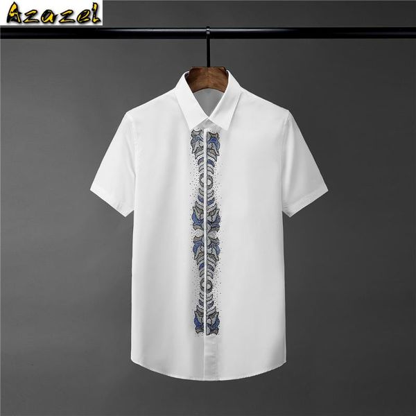 azazel men shirt luxury placket diamond short sleeve mens shirts fashion cotton short sleeve mens dress shirts party shirt man, White;black
azazel men shirt luxury placket diamond short sleeve mens shirts fashion cotton short sleeve mens dress shirts party shirt man, White;black